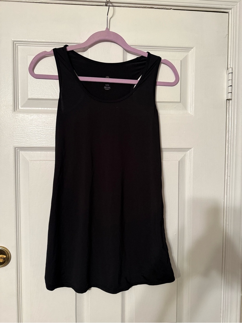 Tangerine Black Scoop Neck Tank Top